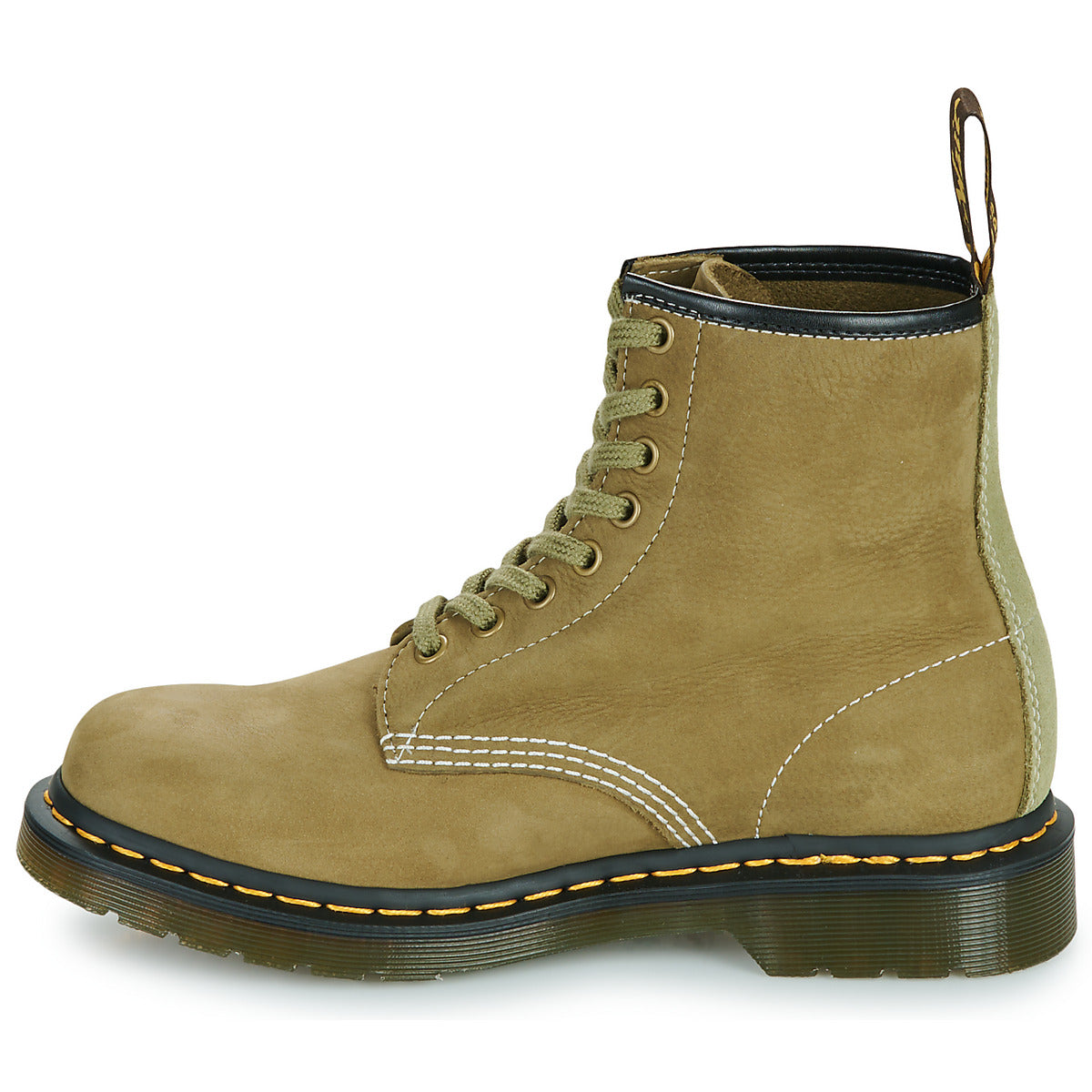 Stivaletti Uomo Dr. Martens 1460 MUTED OLIVE NUBUCK Kaki