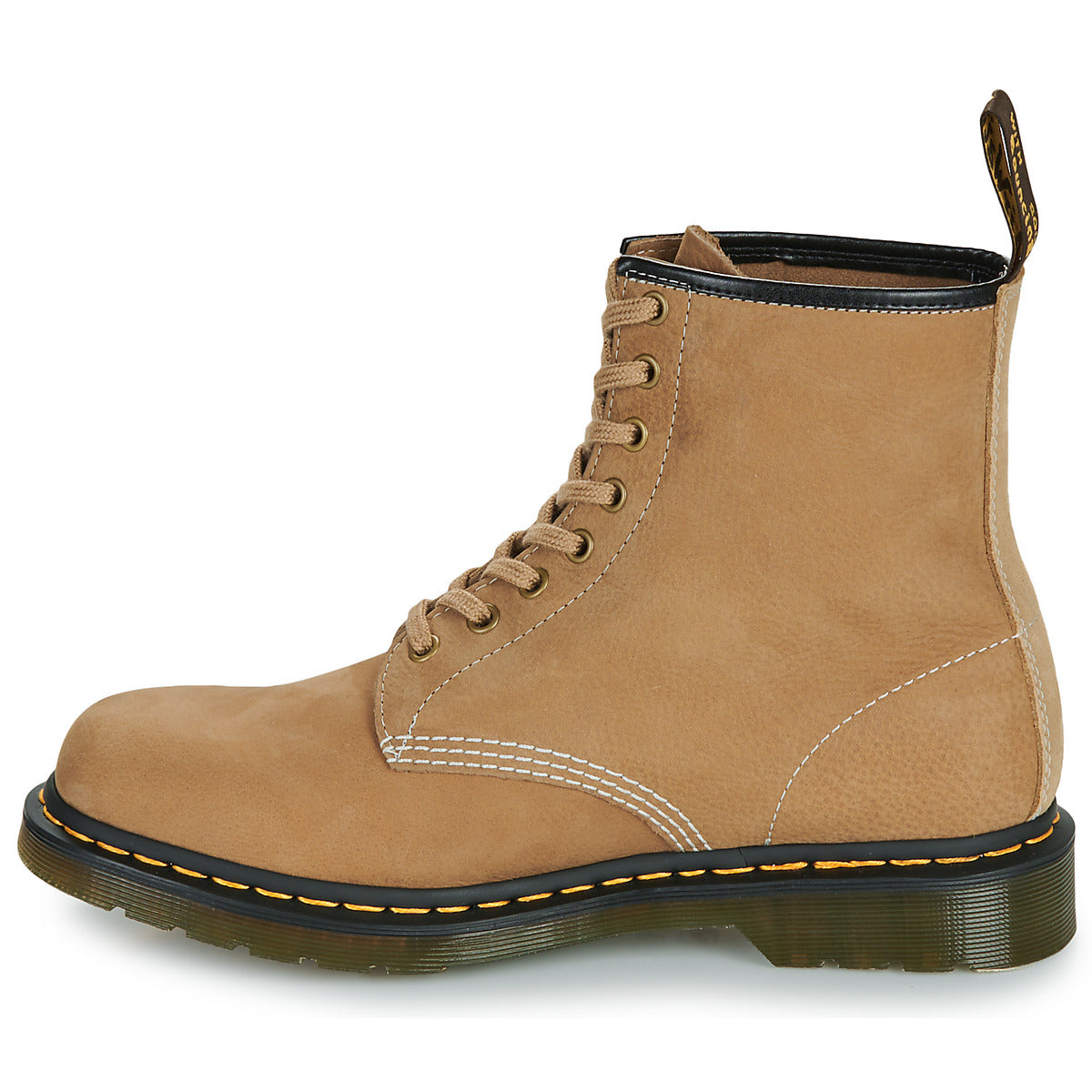 Stivaletti Uomo Dr. Martens 1460 SAVANNAH TAN THUMBLED NUBUCK Beige