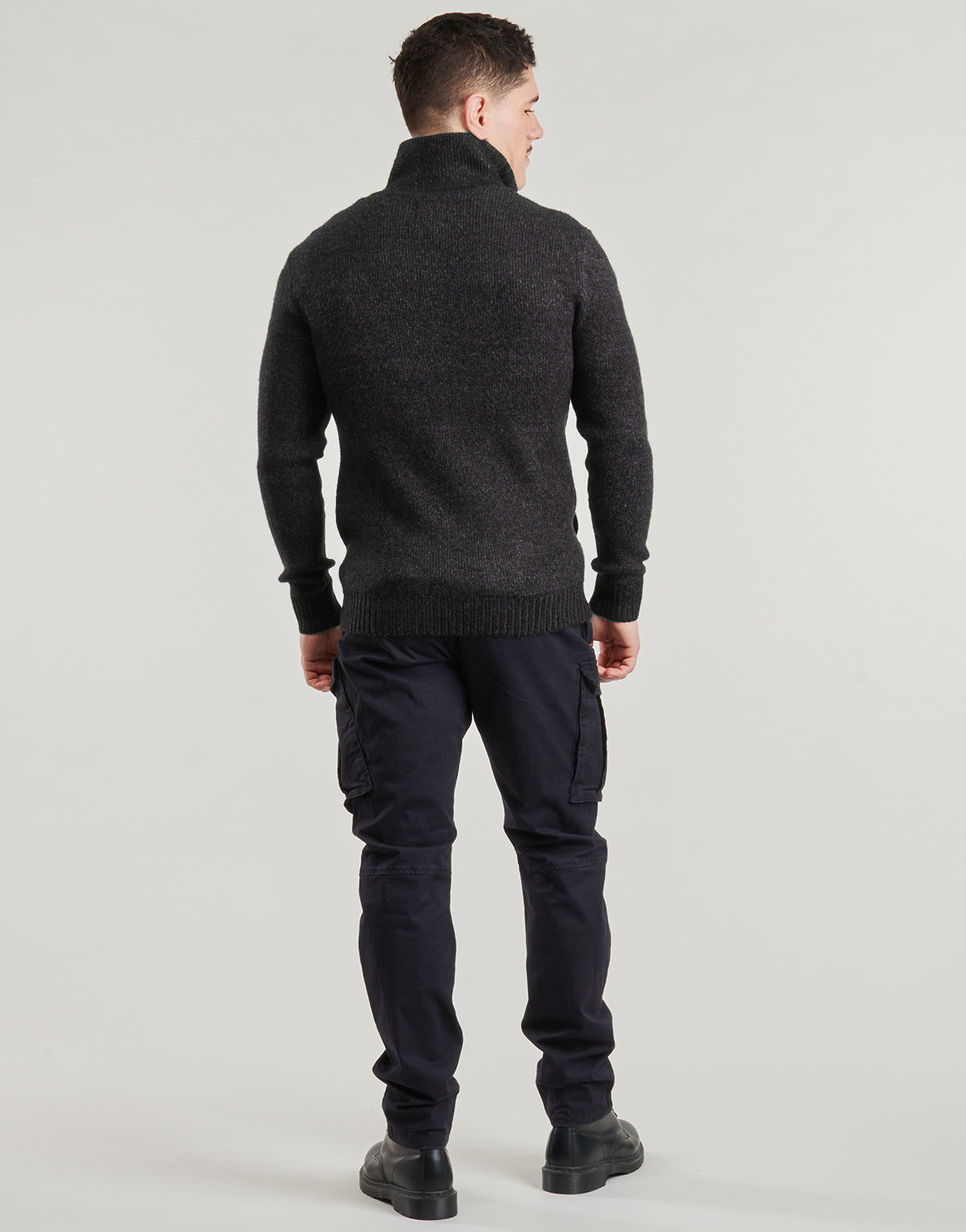 Gilet / Cardigan Uomo Petrol Industries MEN KNITWEAR COLLAR CARDIGAN Nero