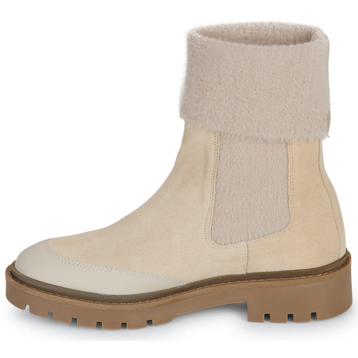 Stivaletti Donna Calvin Klein Jeans COMBAT MID CHELSEA BOOTWL Beige