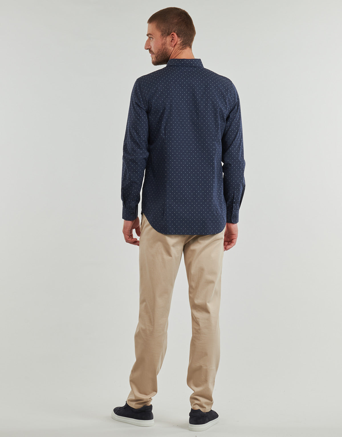 Camicia a maniche lunghe Uomo Guess LS SUNSET MELANGE SHIRT Blu