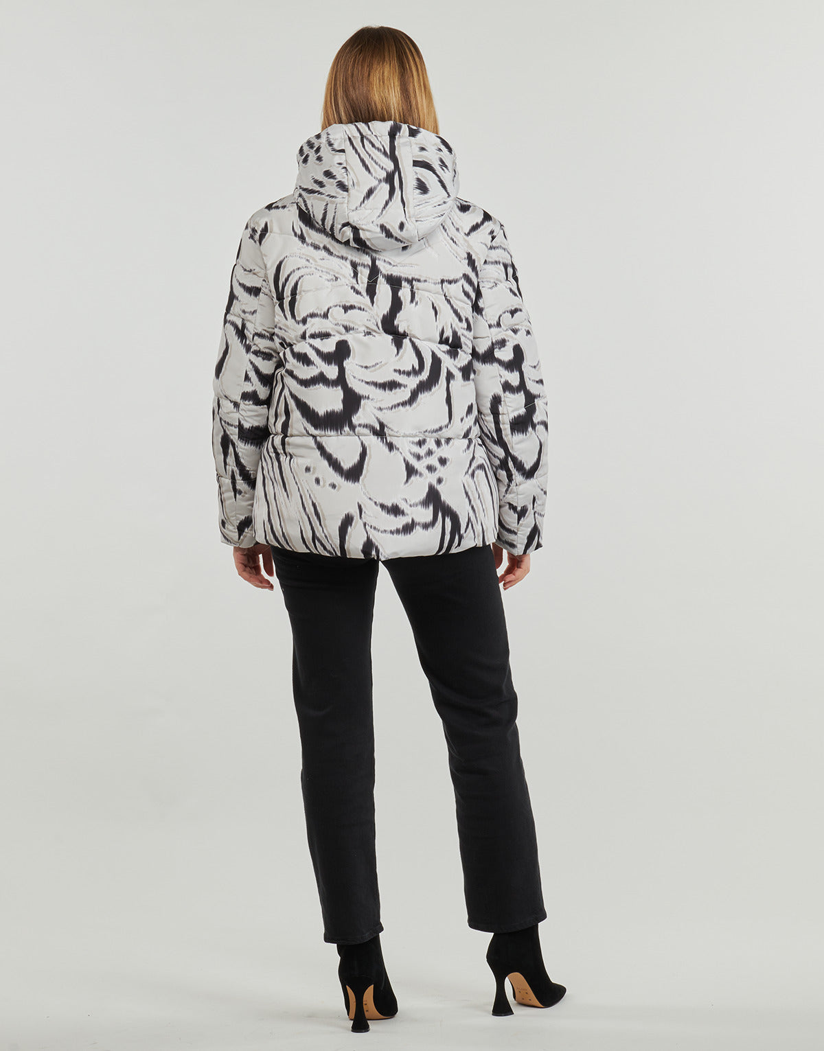 Piumino Donna Guess EMELIE REVERSIBLE PUFFER Nero