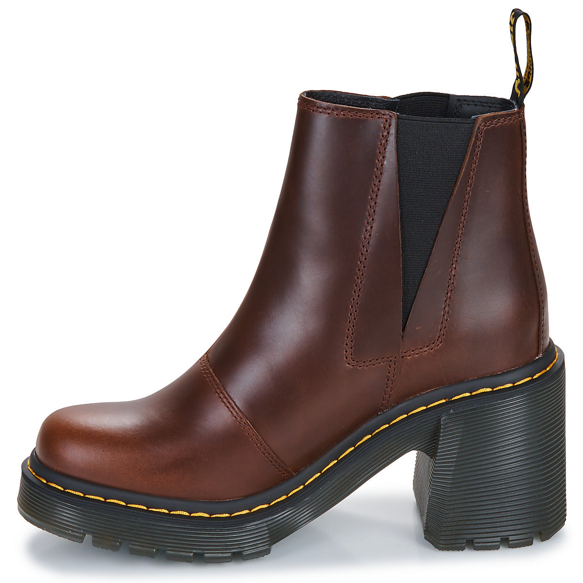 Stivaletti Donna Dr. Martens Spence Dark Brown Classic Pull Up Marrone
