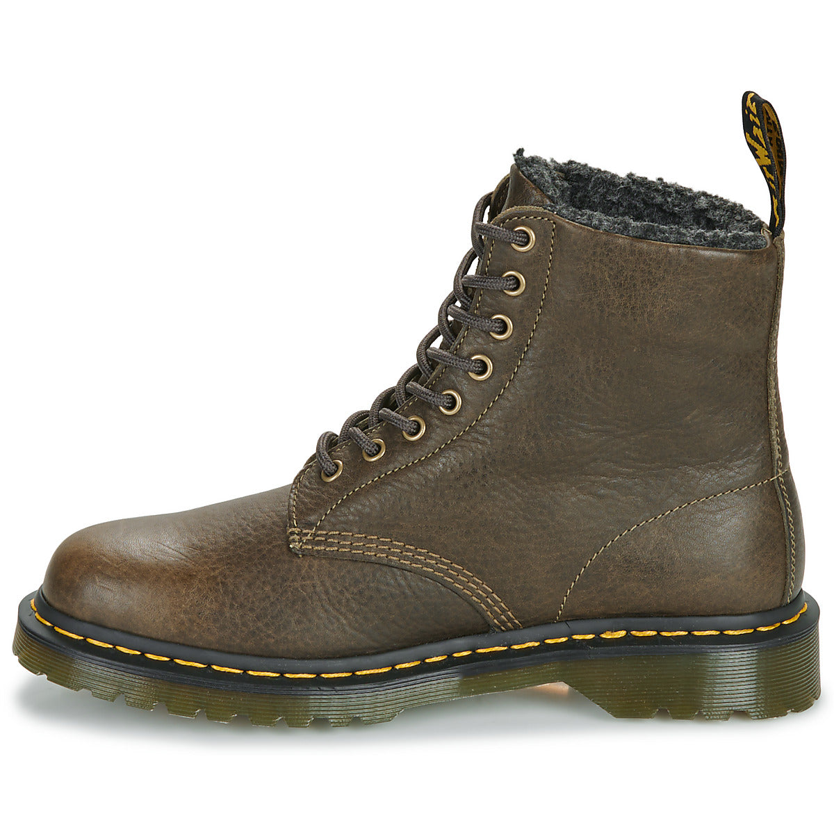 Stivaletti Uomo Dr. Martens 1460 DMS OLIVE GRIZZLY Marrone