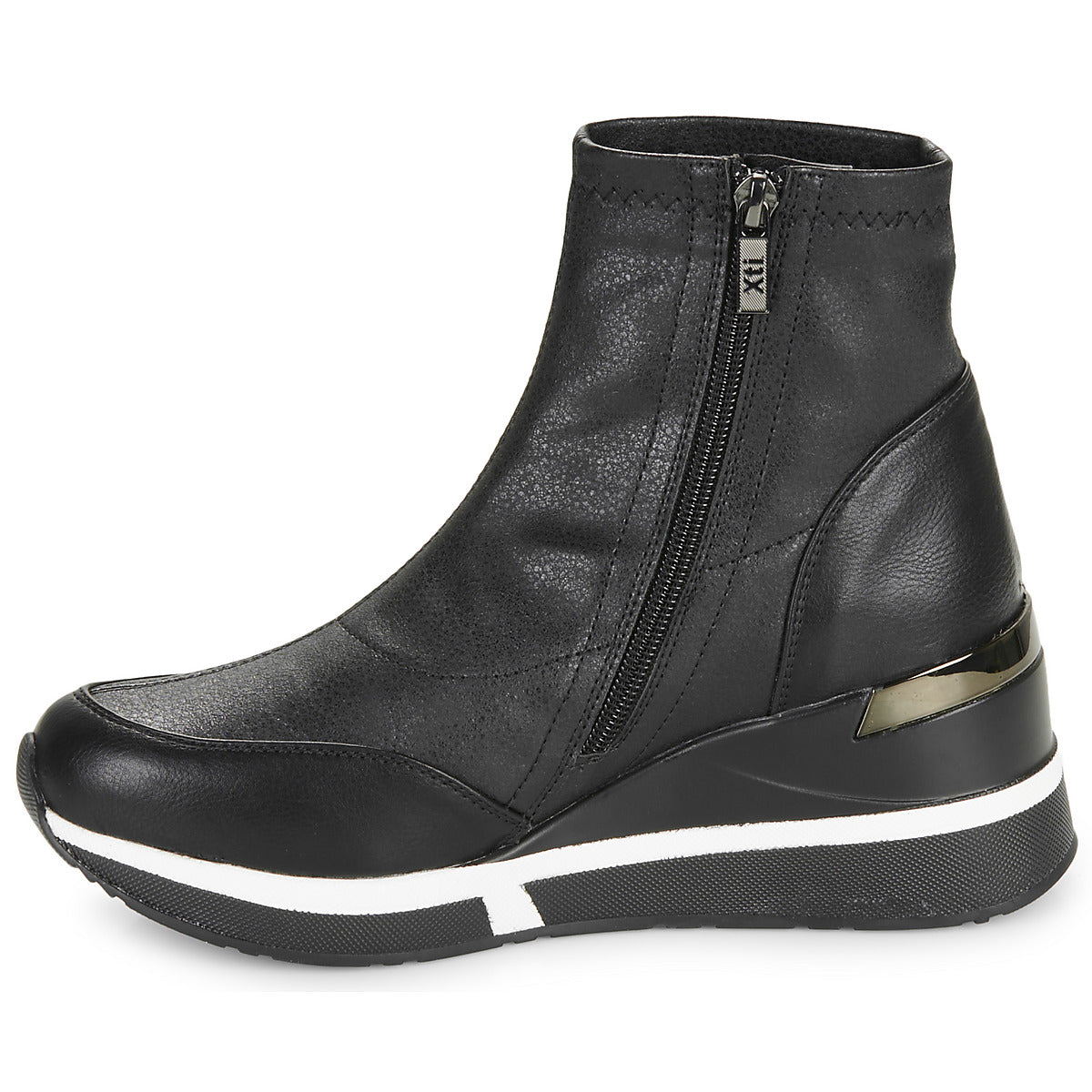 Sneakers alte Donna Xti 143082-BLACK Nero