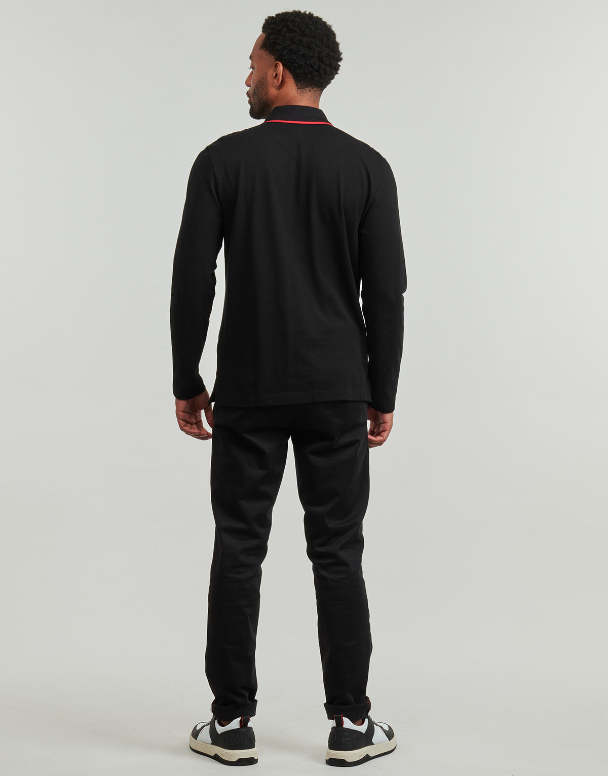 Polo maniche lunghe Uomo HUGO Derriko Nero