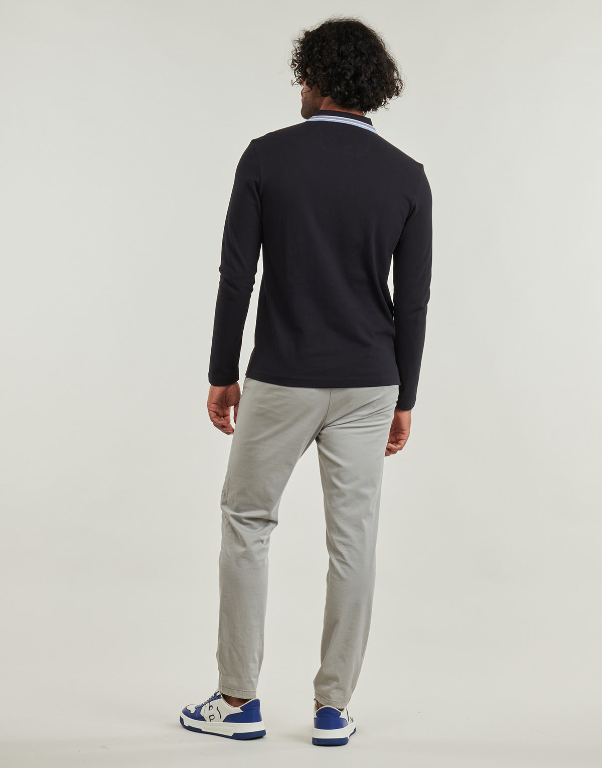 Polo maniche lunghe Uomo BOSS Plisy Blu