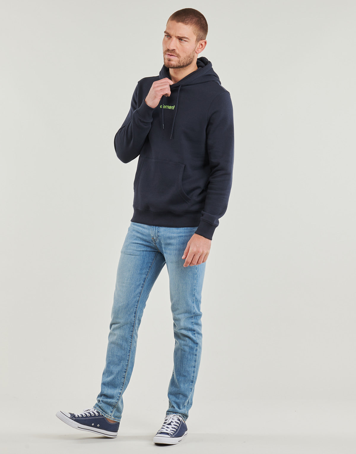 Felpa Uomo Element SIMPLE LOGO HOOD Blu