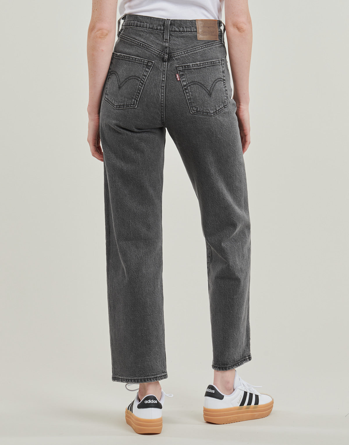 Jeans Donna Levis RIBCAGE STRAIGHT ANKLE Grigio