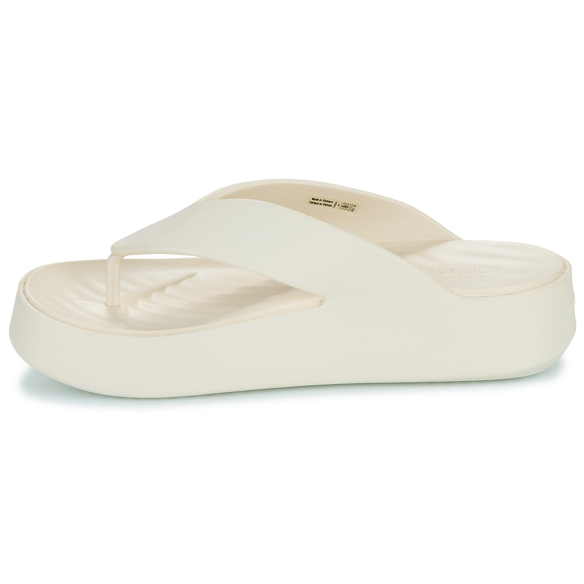 Infradito Donna Crocs Getaway Platform Flip Beige