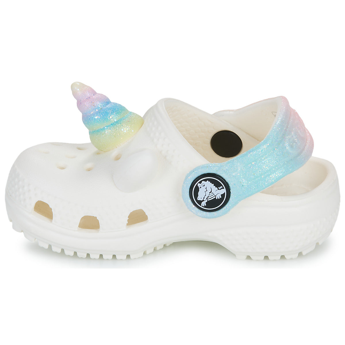 Scarpe bambini ragazza Crocs Classic IAM Rainbow UnicornCgT Bianco