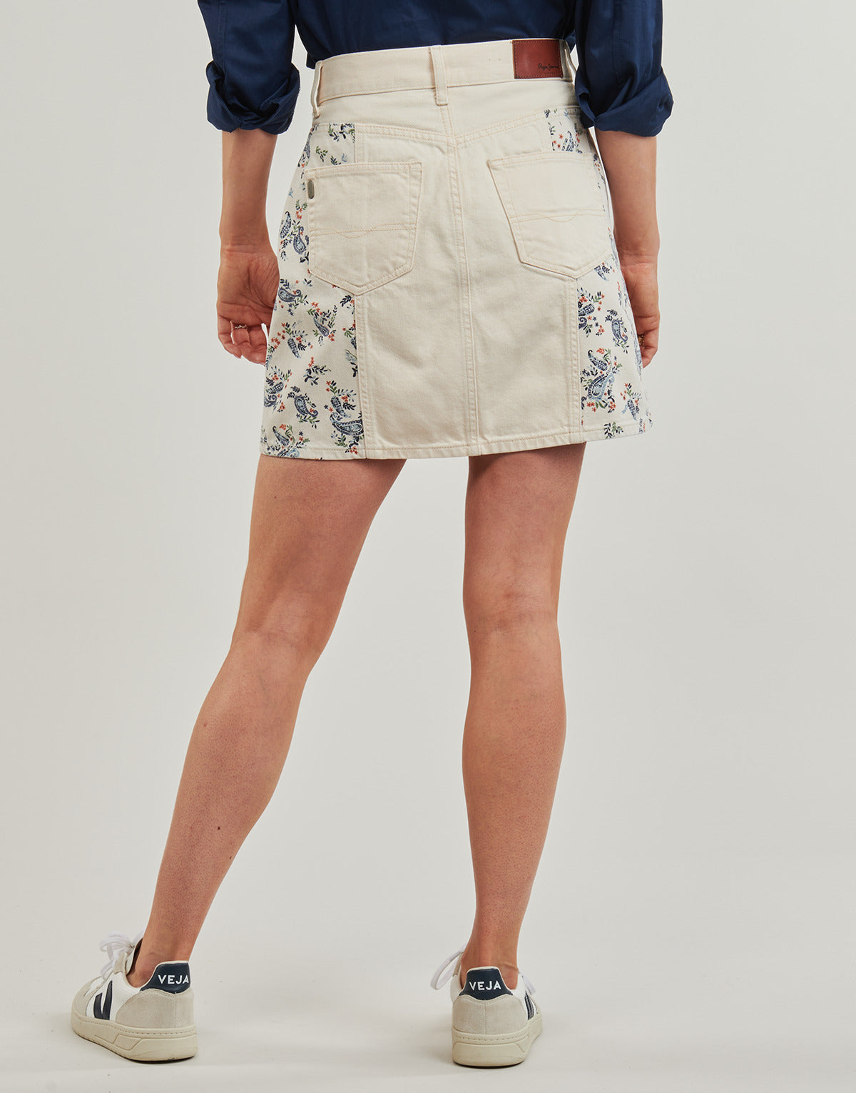 Gonna Donna Pepe jeans MINI SKIRT HW PAISLEY Beige