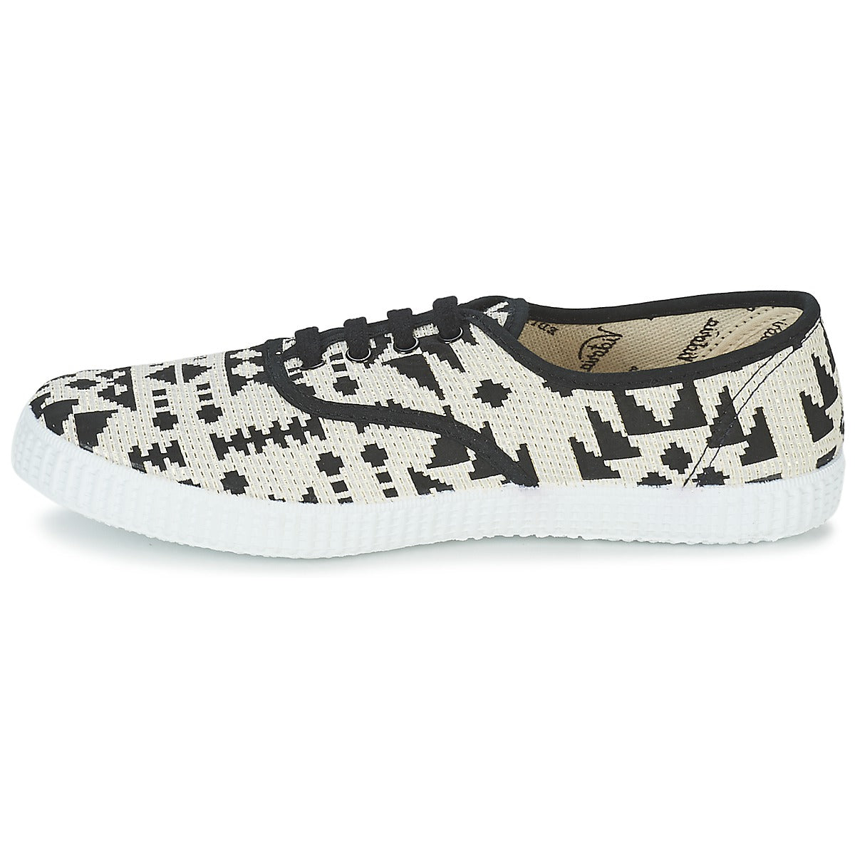 Sneakers basse Donna Victoria INGLES GEOMETRICO LUREX Beige