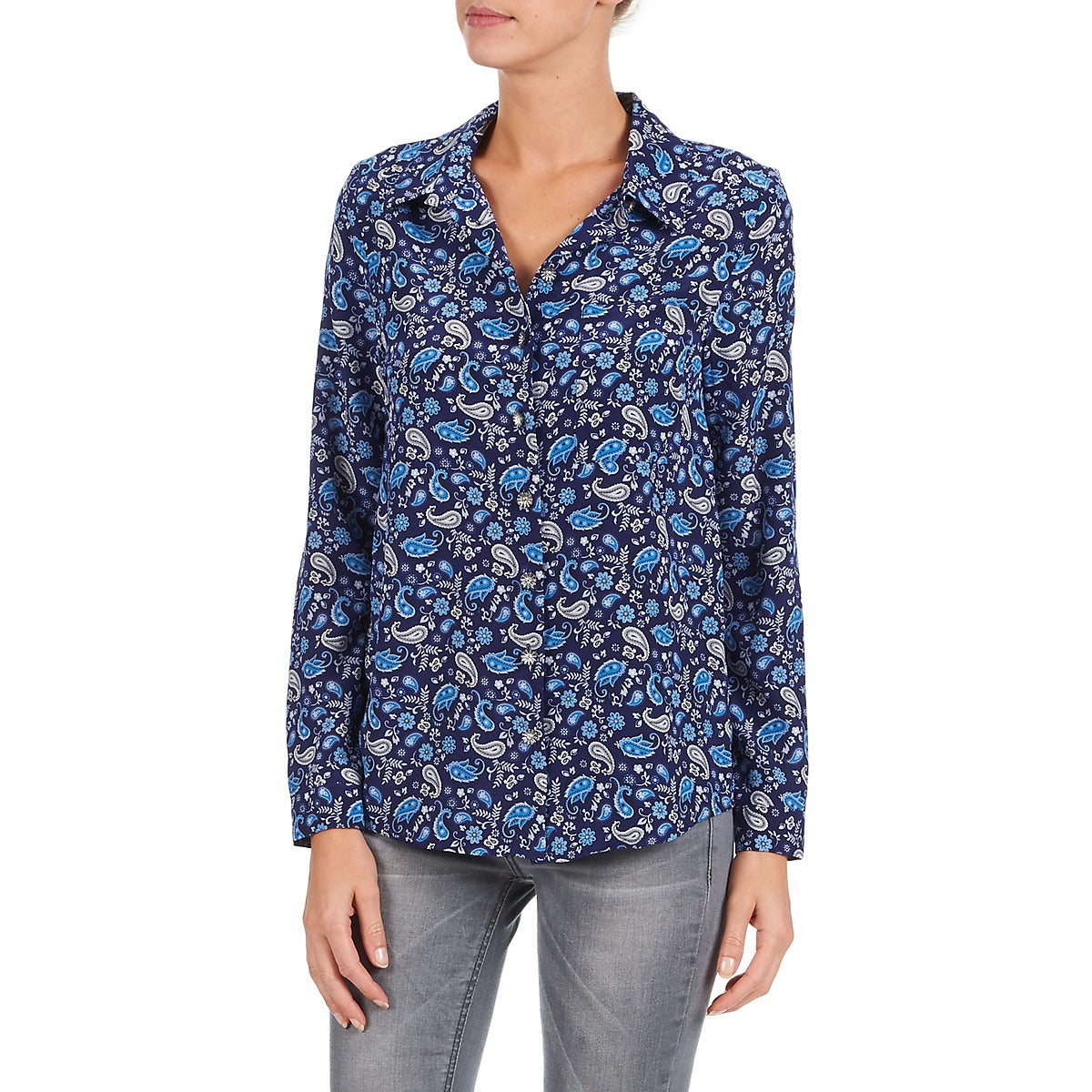 Camicia Donna Manoush BANDANA SILK Blu