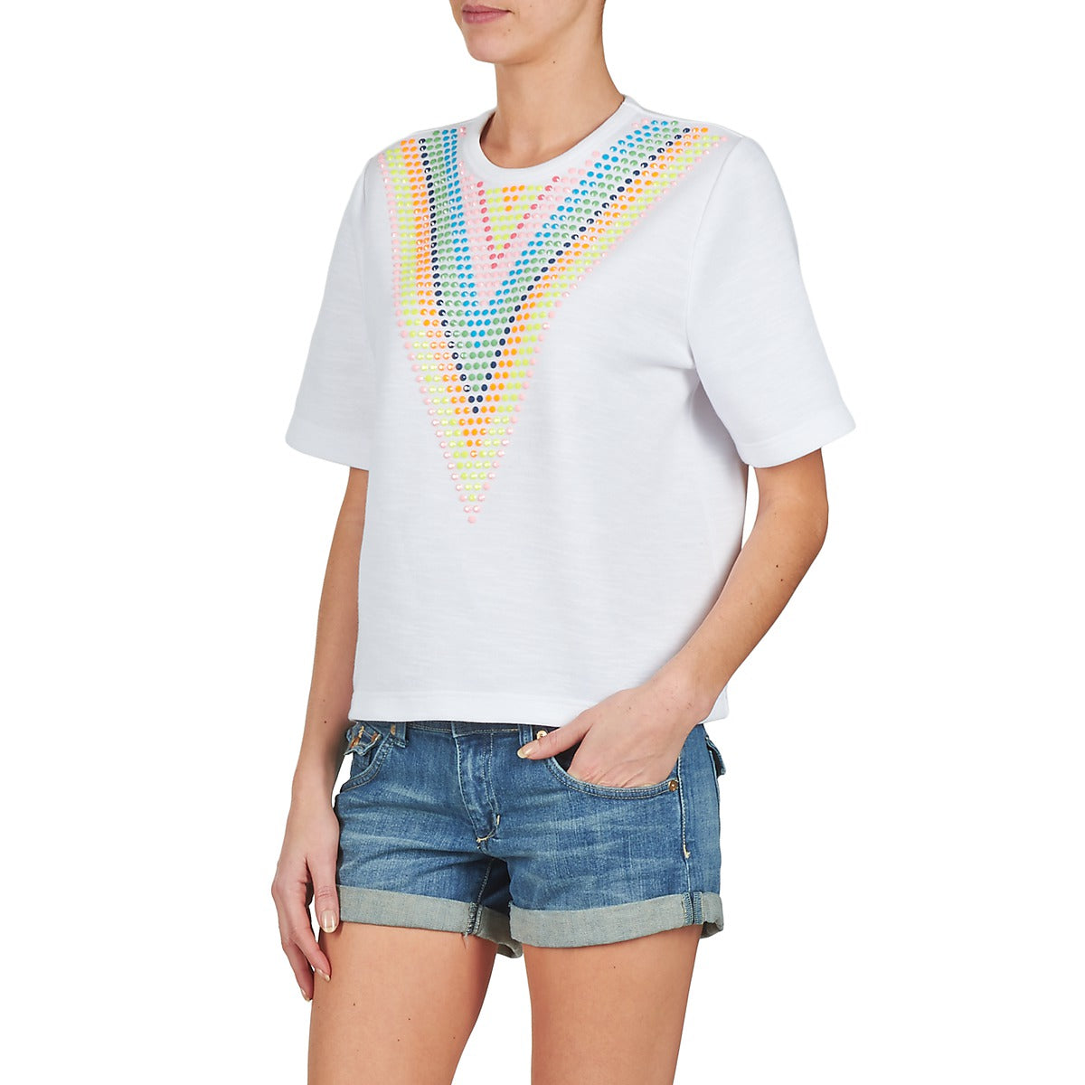 Felpa Donna Manoush DOUDOU STAR Bianco