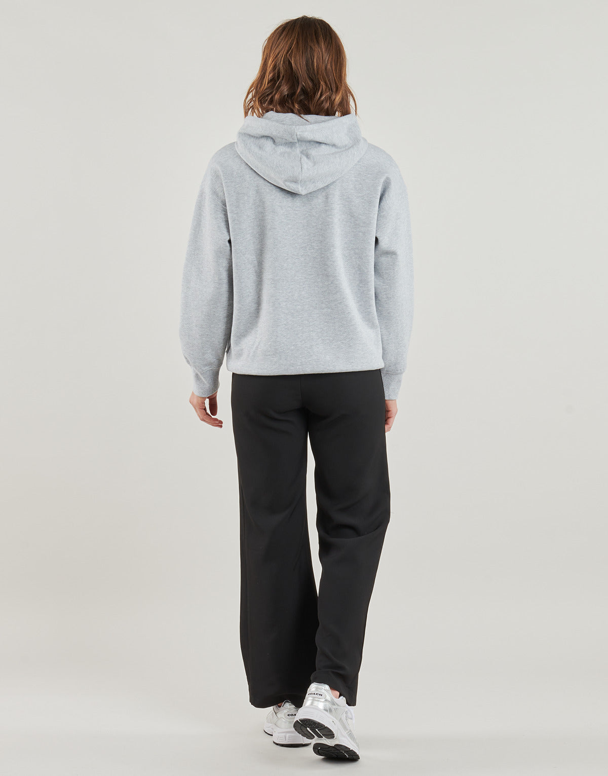 Felpa Donna MICHAEL Michael Kors EMBOSSED LOGO HOODIE Grigio