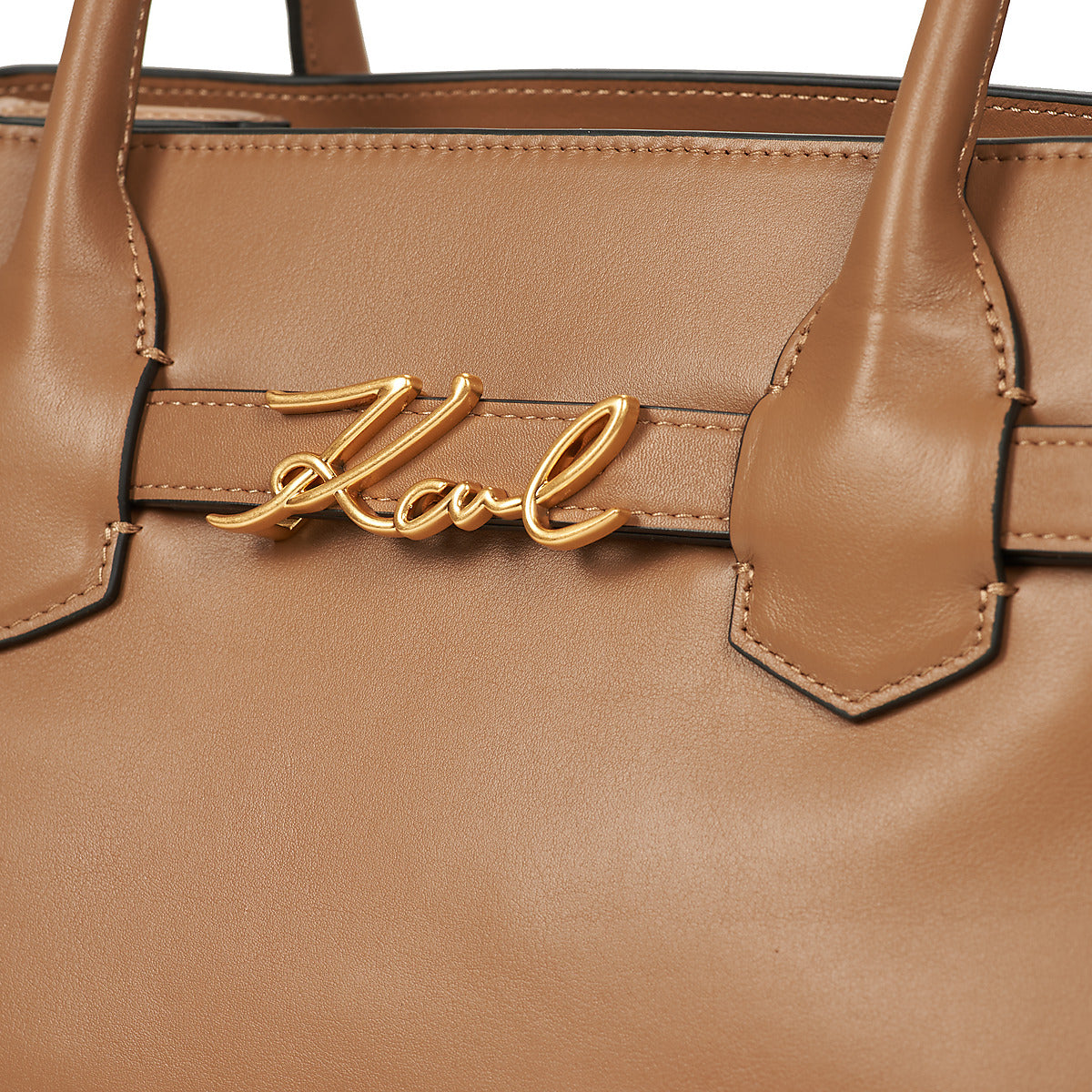 Borsette Donna Karl Lagerfeld K/SIGNATURE TOP HANDLE Marrone