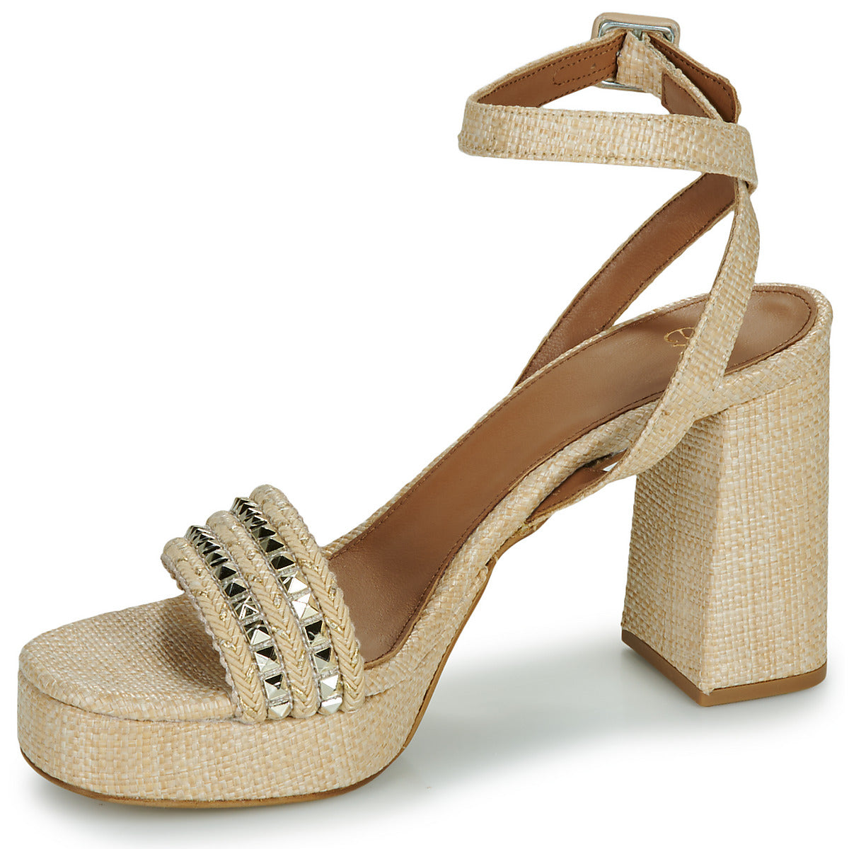 Sandali Donna Exé Shoes 619-ANCONA-RAFFIA-BEIGE-GOLD Beige