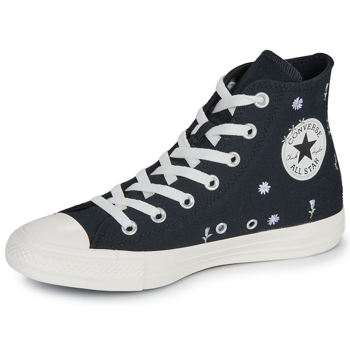 Sneakers alte Donna Converse CHUCK TAYLOR ALL STAR EMBROIDERED FLOWERS Nero