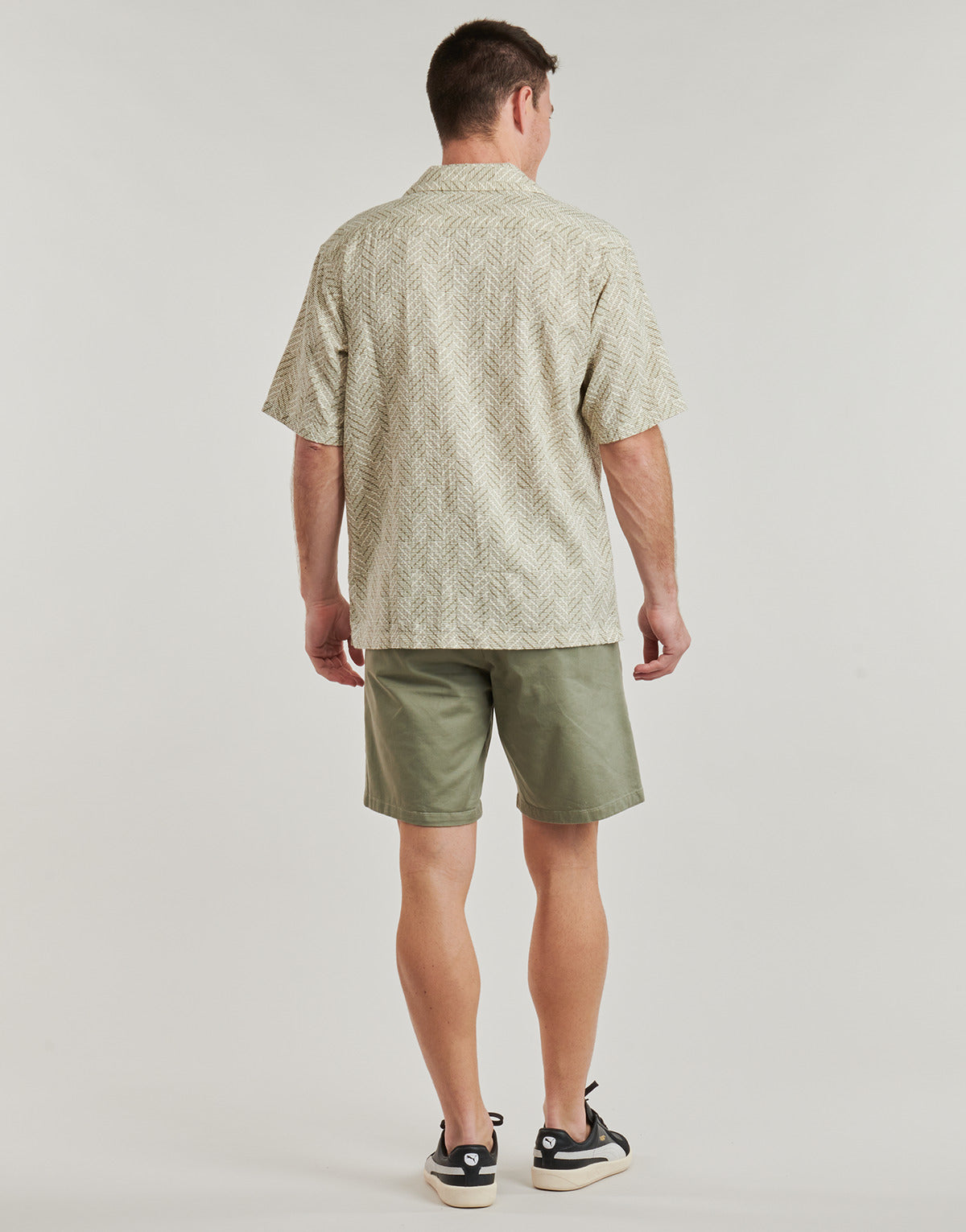 Maglione Uomo Jack & Jones JPRBLUVINCENT PRINT RESORT S/S SHIRT SN Verde