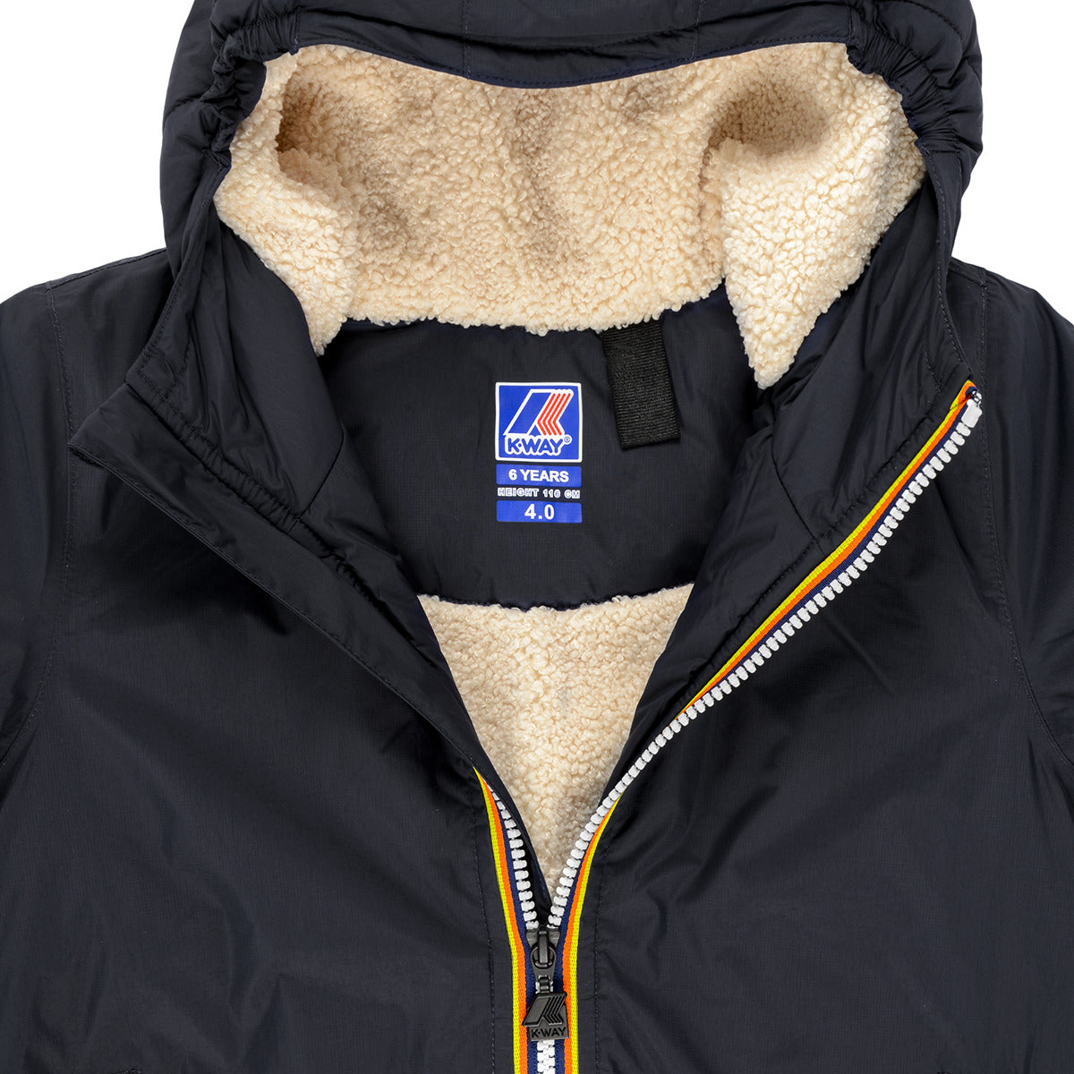 Giubbotto bambina ragazza K-Way P. LE VRAI 4.0 CLAUDE ORSETTO Nero