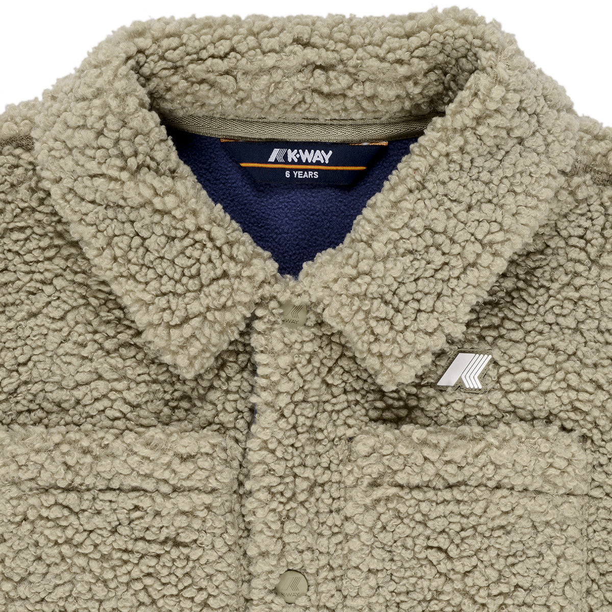 Giubbotto bambina ragazza K-Way P. CAMERON SHERPA POLAR Multicolore