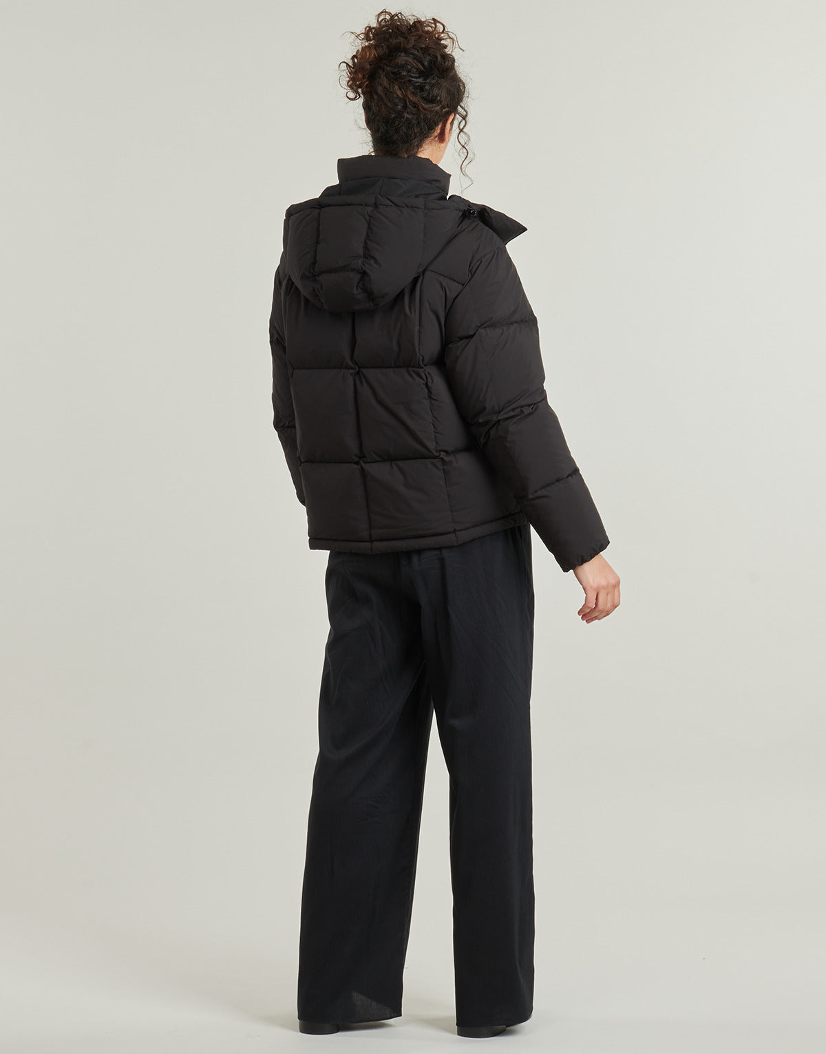 Piumino Donna Tommy Jeans TJW ALASKA GRID DOWN JACKET EXT Nero