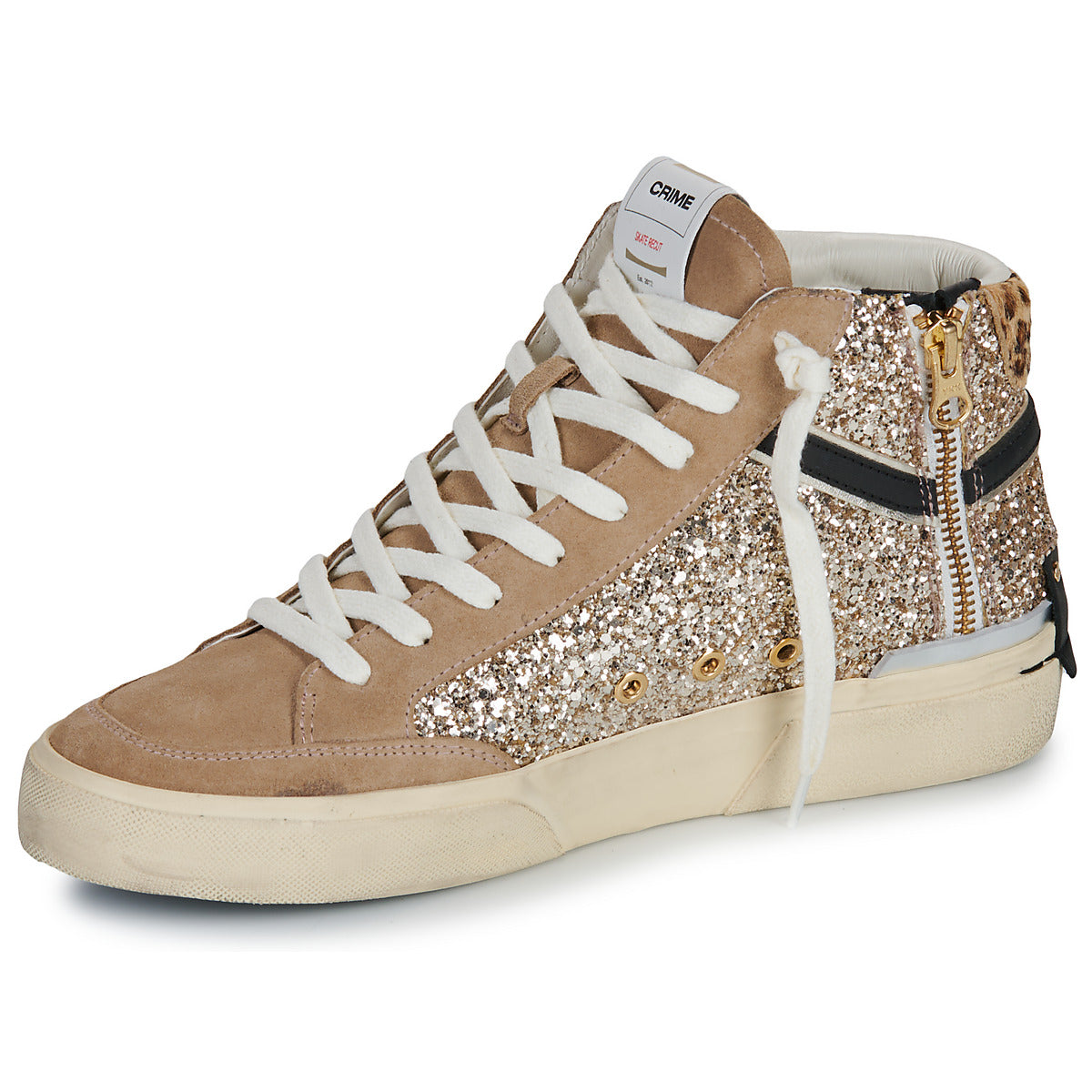Sneakers alte Donna Crime London RECUT HIGH Oro