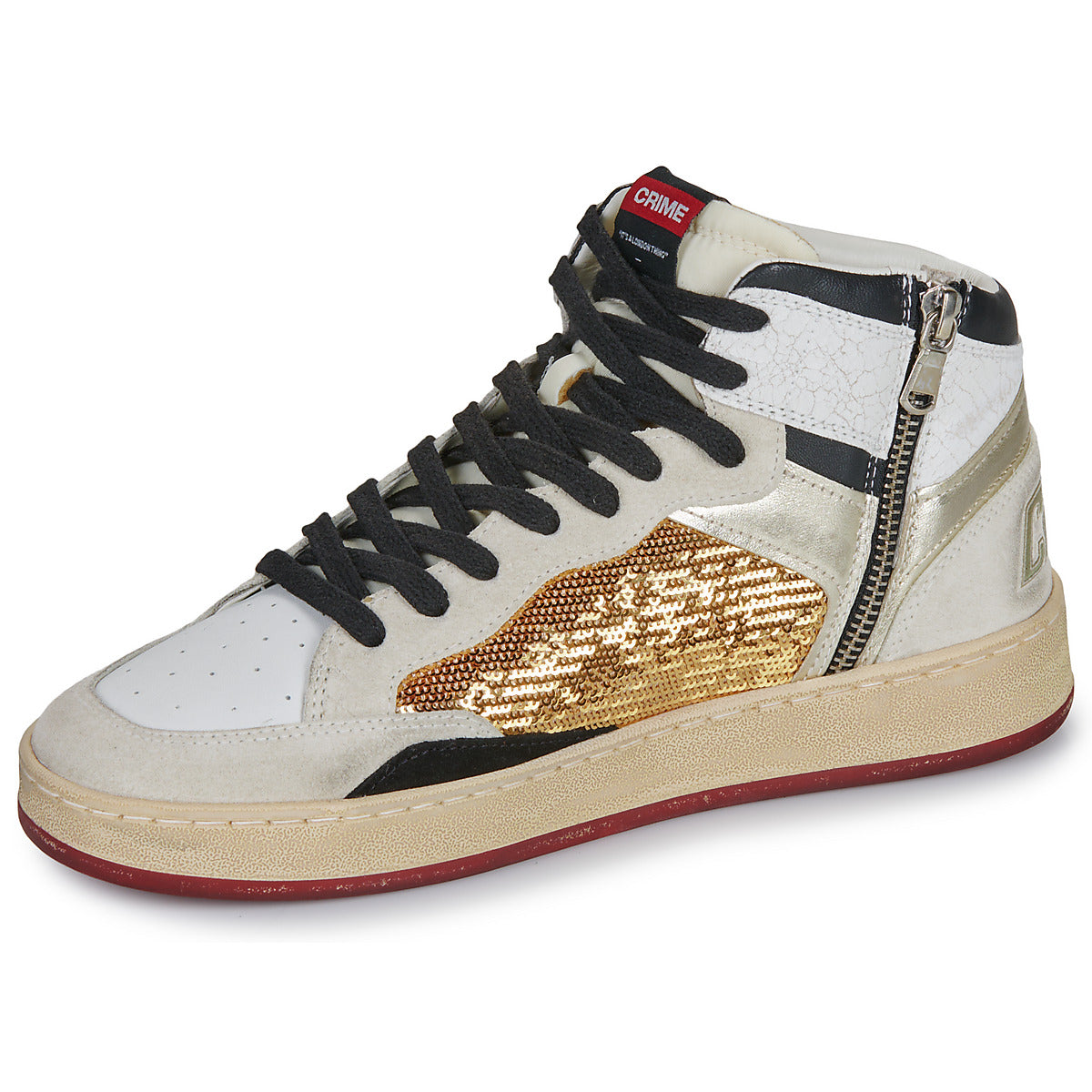 Sneakers alte Donna Crime London CHELSEA MID Bianco