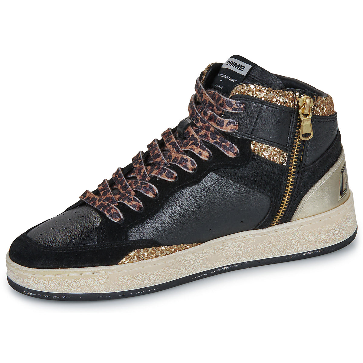 Sneakers alte Donna Crime London CHELSEA MID Nero