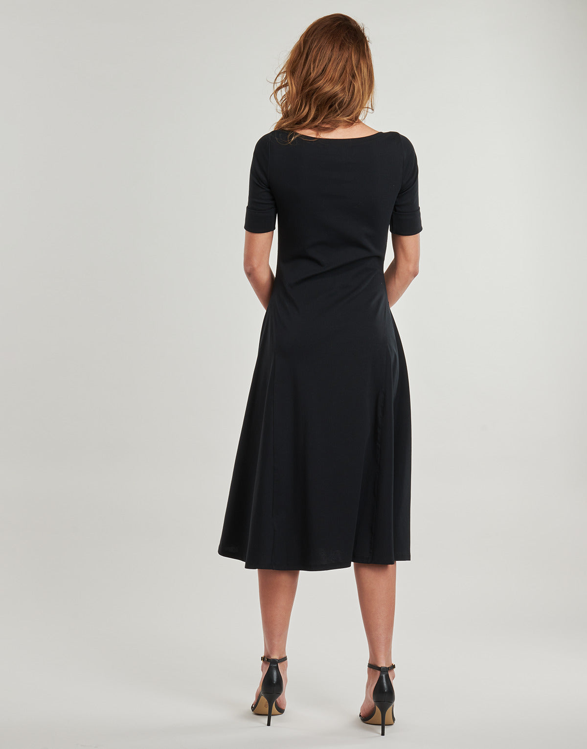 Abito lungo Donna Lauren Ralph Lauren MUNZIE-ELBOW SLEEVE-DAY DRESS Nero