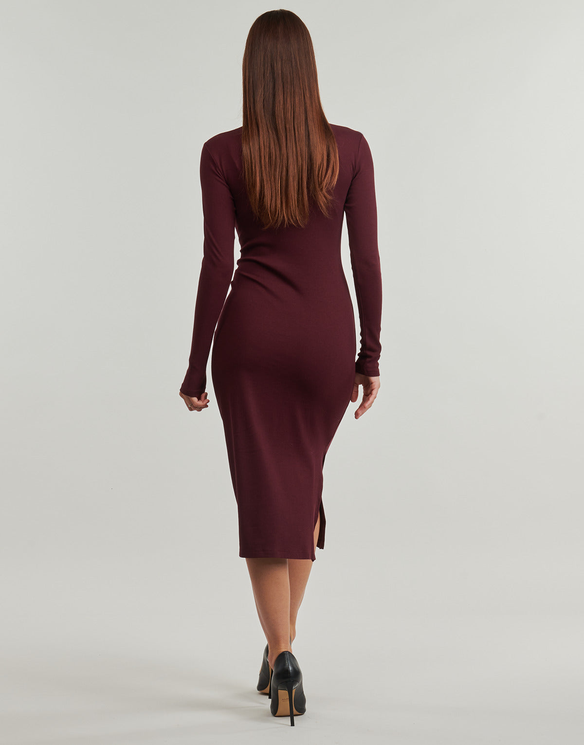 Abito lungo Donna Lauren Ralph Lauren VAUREEN-LONG SLEEVE-DAY DRESS Bordeaux