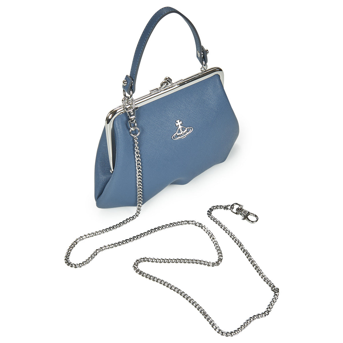 Borsette Donna Vivienne Westwood GRANNY FRAME PURSE Blu
