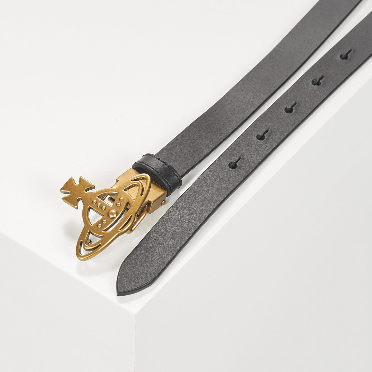 Cintura Donna Vivienne Westwood SMALL LINE ORB BUCKLE/BRASS Nero