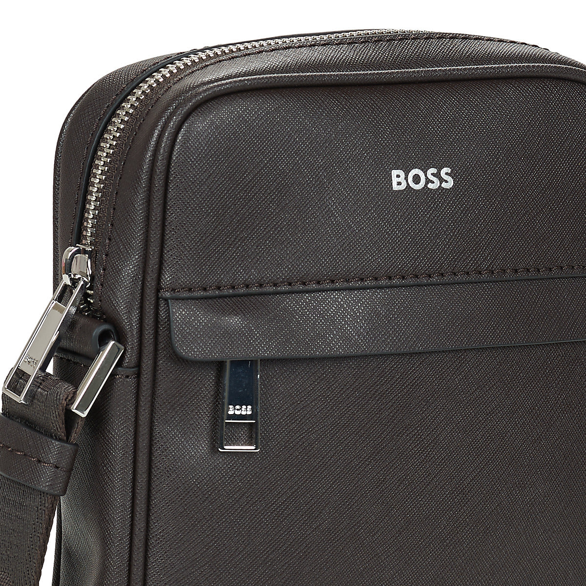 Borsa Shopping Uomo BOSS Zair_NS zip Marrone