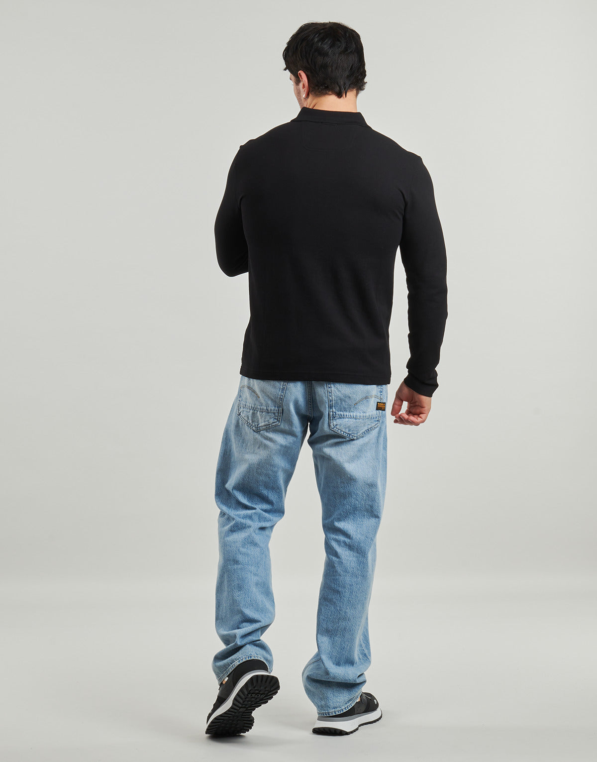 Polo maniche lunghe Uomo BOSS Plisy Nero