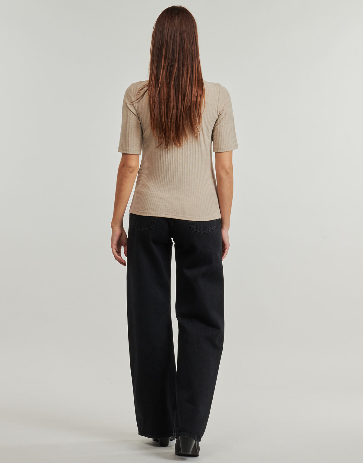 T-shirt Donna Only Play ONPSEREN ON 2/4 REG RIB Beige