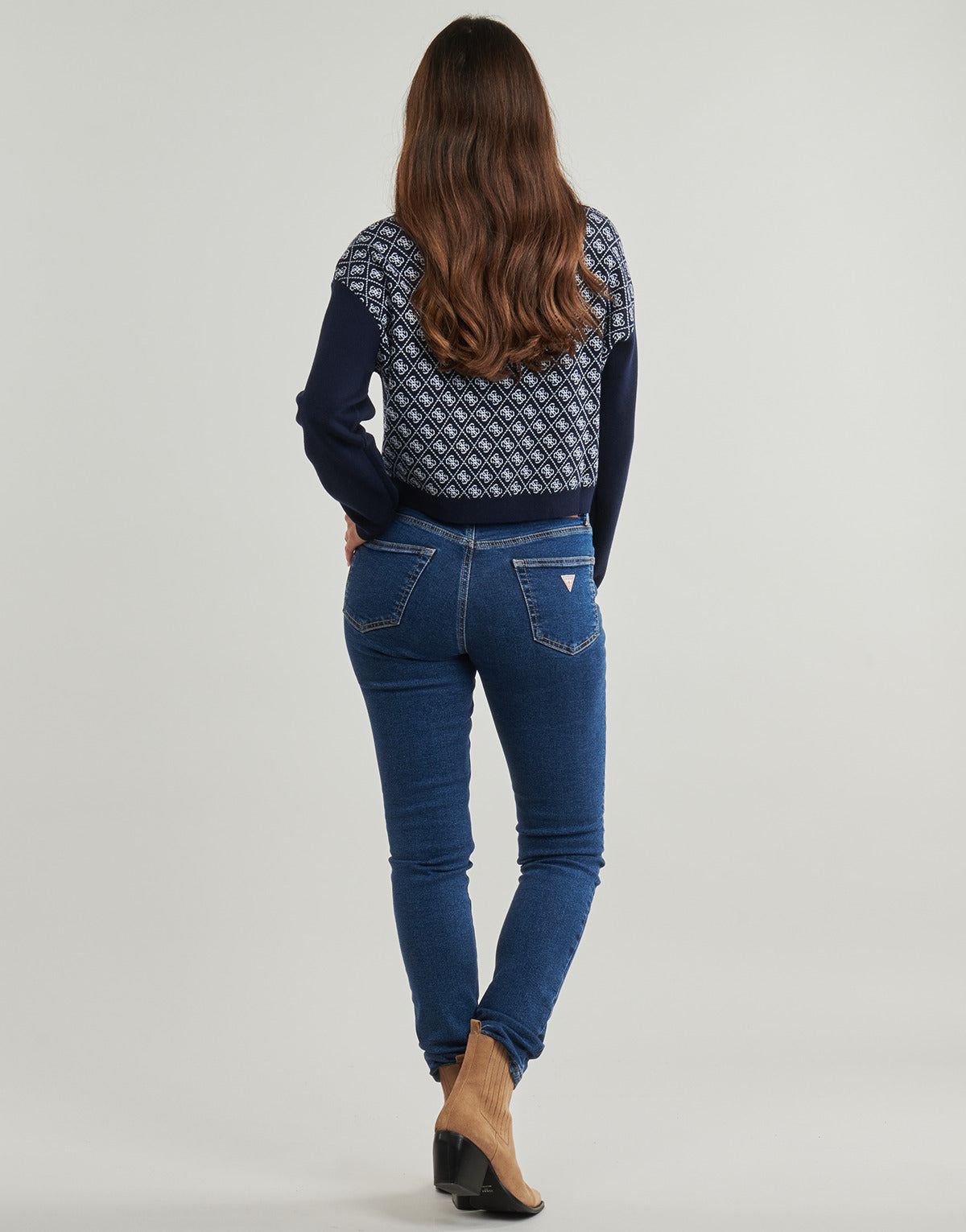 Maglione Donna Guess AUBREY 4G Marine