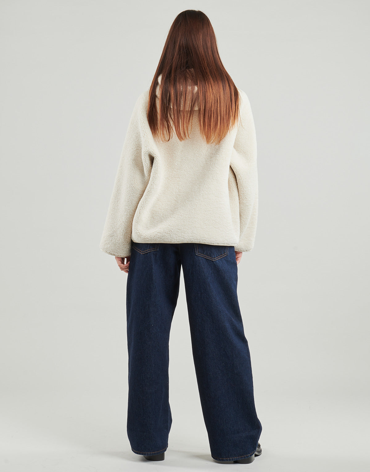 Mantella Donna Guess AGNESE FAUX FUR Bianco