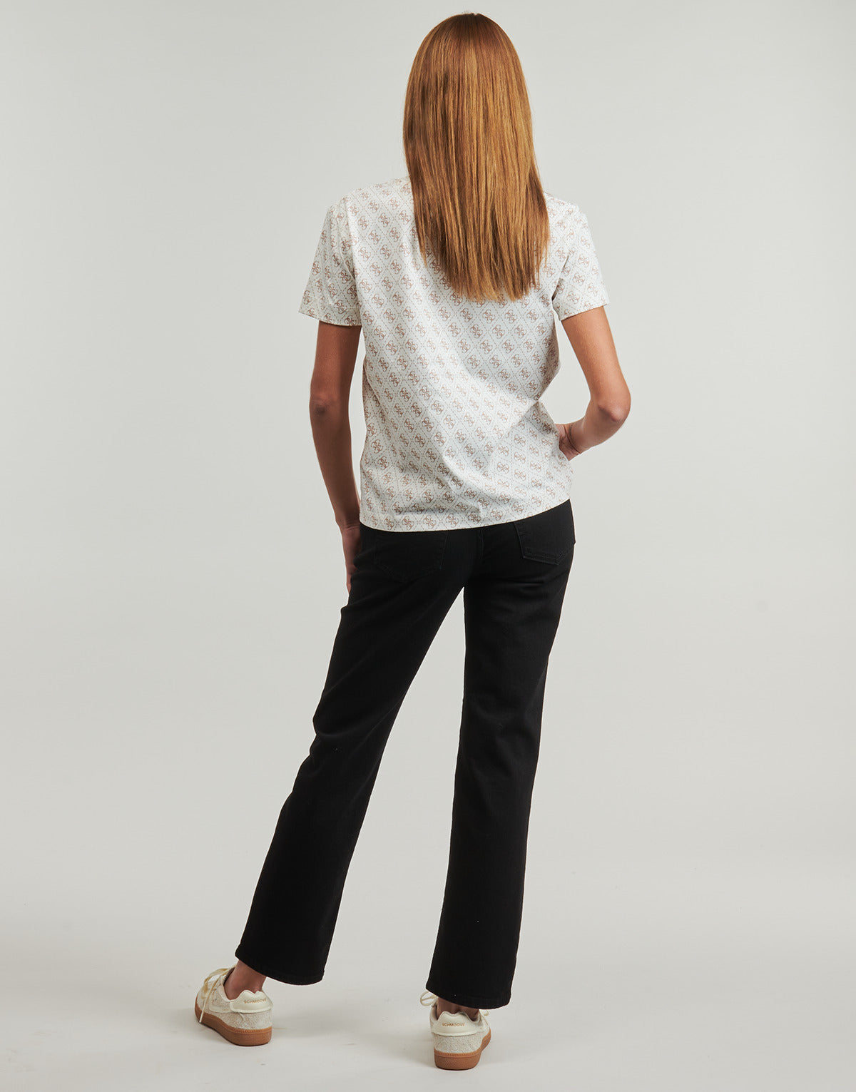 T-shirt Donna Guess 4G RHOMBUS STUDS Beige