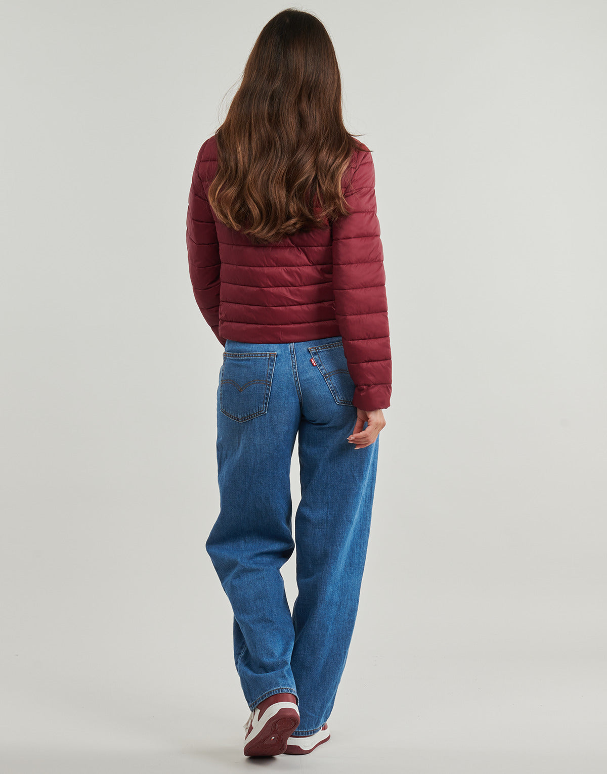 Piumino Donna Only ONLTAHIA LW QUILTED Bordeaux