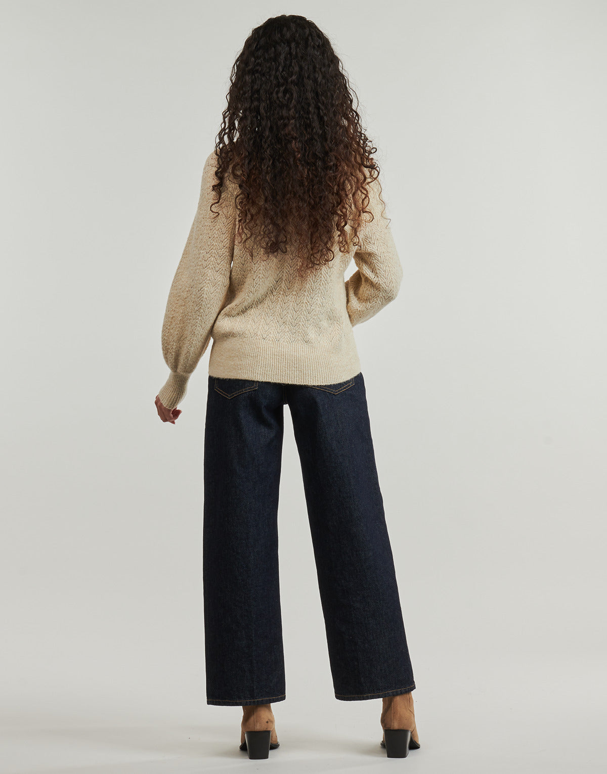 Maglione Donna Only ONLLUCILLA LS GLITTER Beige