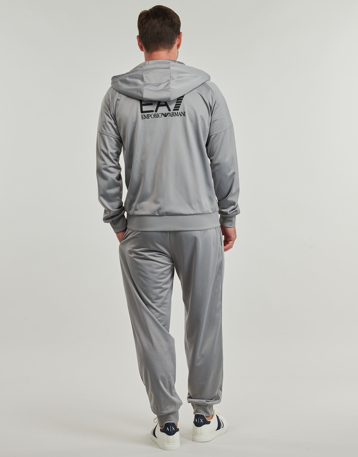 Tuta Uomo Emporio Armani EA7 TRAIN VISIBILITY M T-SUIT HOODIE FZ CH PL - TRAIN VISIBILITY M T Grigio