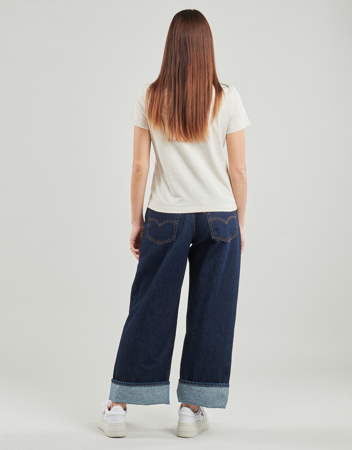 T-shirt Donna Tommy Hilfiger CLASSIC SCRIPT REG SS TEE Beige