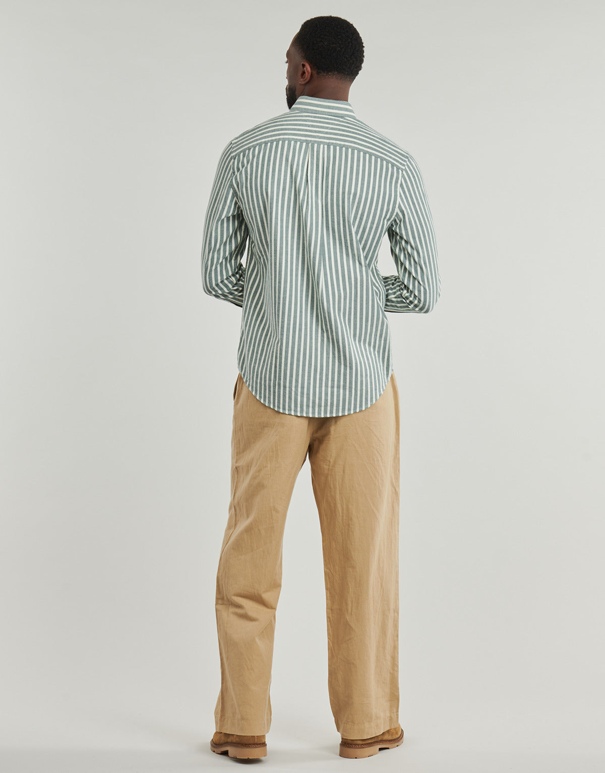 Camicia a maniche corte Uomo Tommy Hilfiger FLANNEL STRIPE RF SHIRT Verde