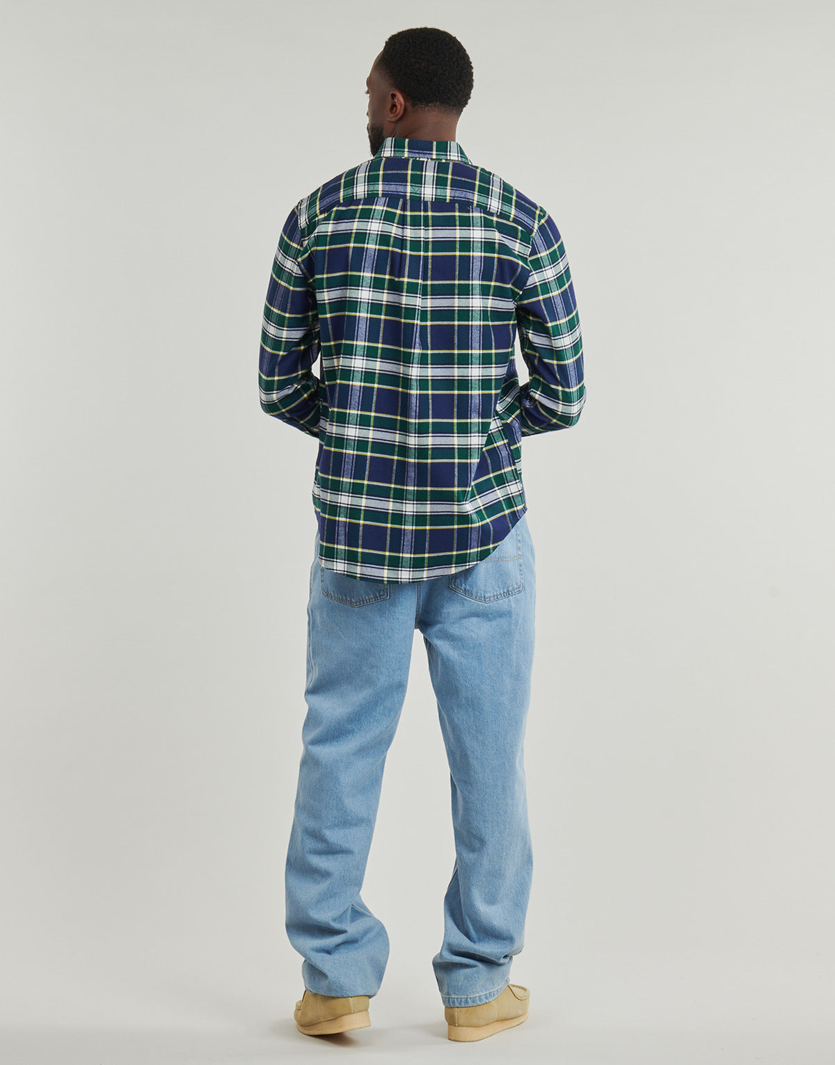 Camicia a maniche corte Uomo Tommy Hilfiger HERO FLANNEL TARTN CHCK RF SHIRT Verde