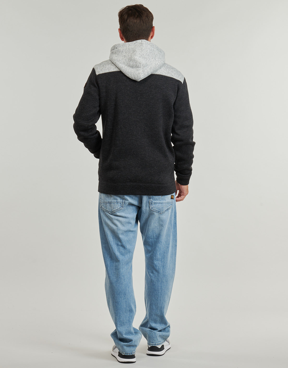 Felpa Uomo Quiksilver KELLER BLOCK ZIP Grigio