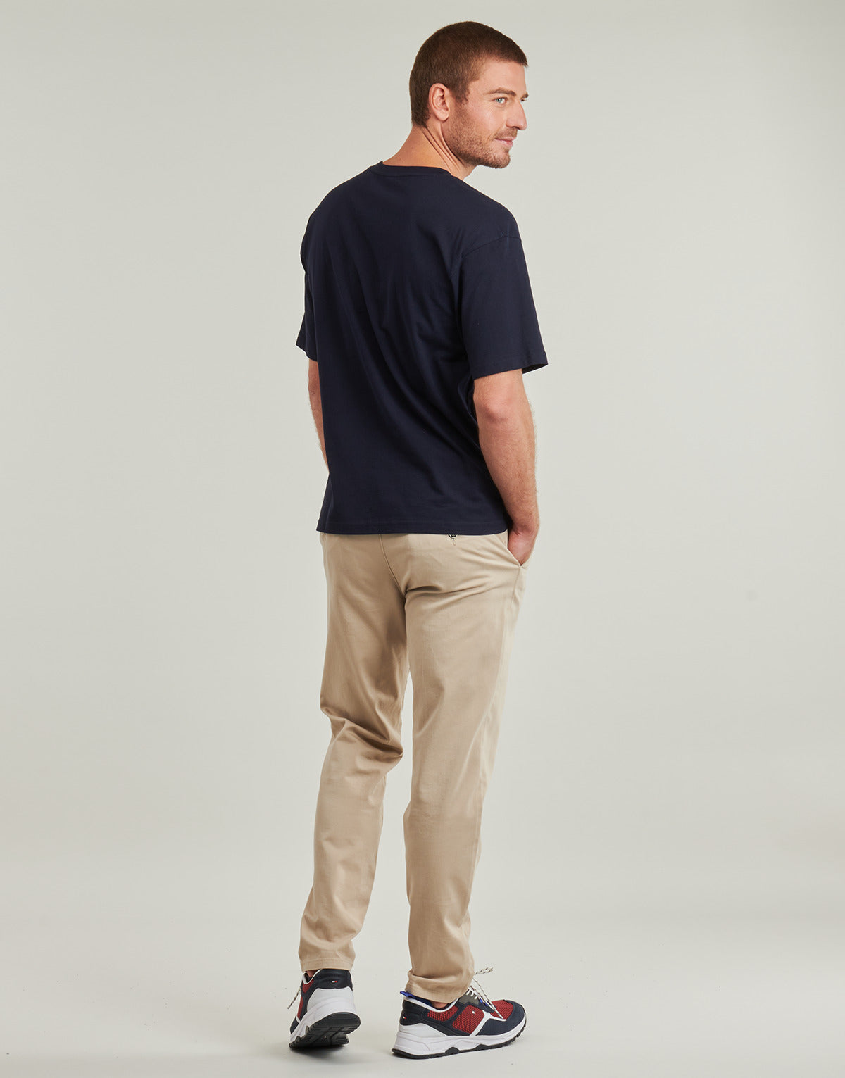 T-shirt Uomo Tommy Hilfiger SS TEE CONT. LOGO Marine