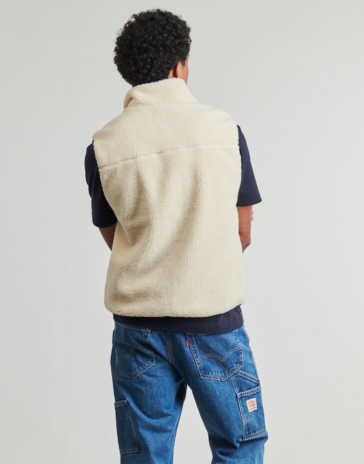 Felpa Uomo Levis JOONIE SHERPA VEST Beige