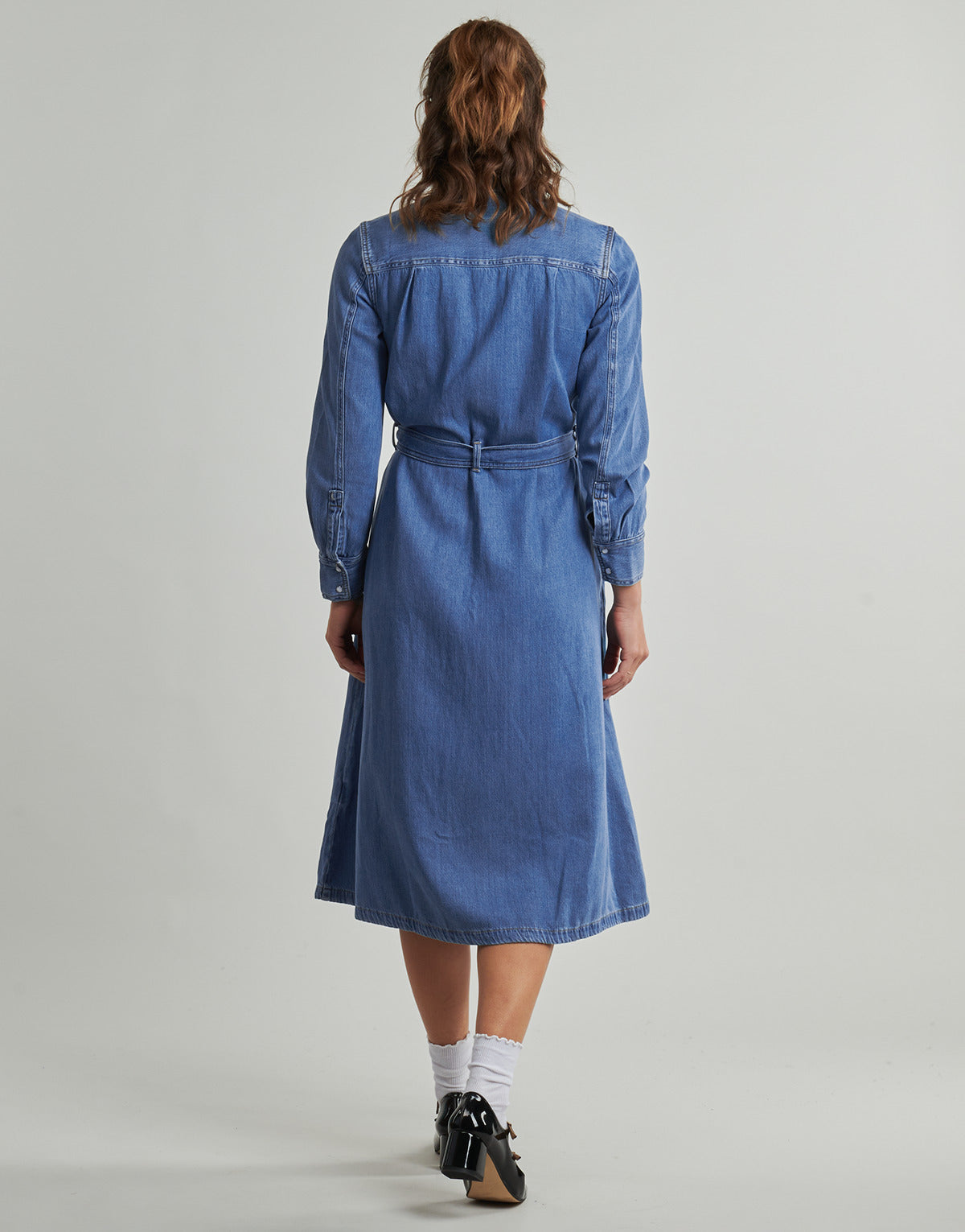 Abito lungo Donna Levis QUINCEY LS MAXI DRESS Blu